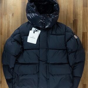 Moncler Glacier Navy Blue Down Hooded Ski Jacket Medium (Size 2)
